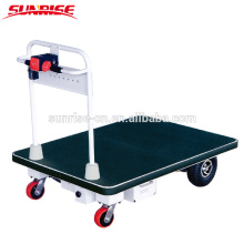 Four -wheel 400kg warehouse handing hand trolley electric platform cart